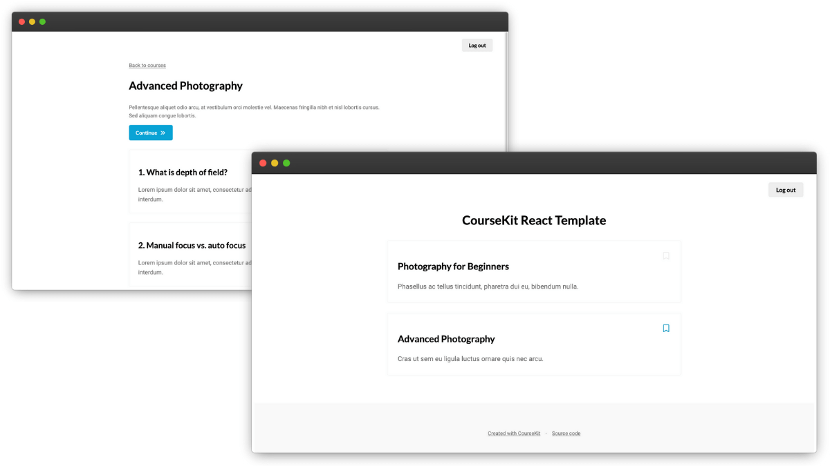 Fully-customizable site templates